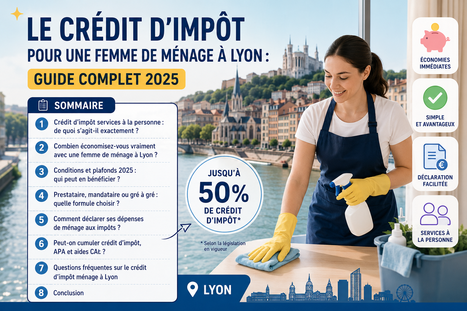 crédit d'impôt femme de ménage Lyon