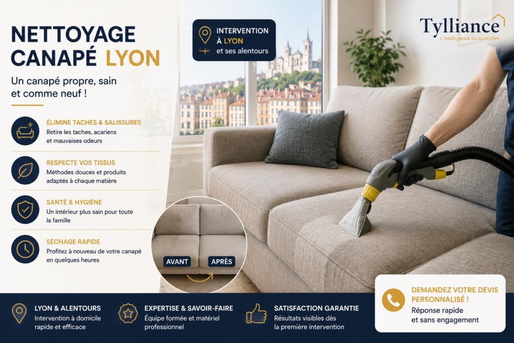 nettoyage canapé Lyon