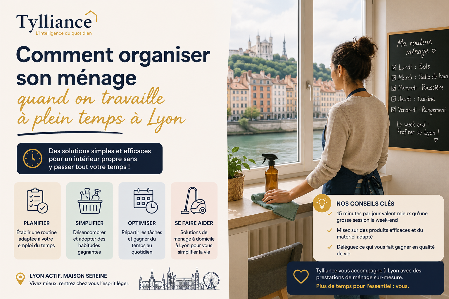 organiser ménage travail plein temps