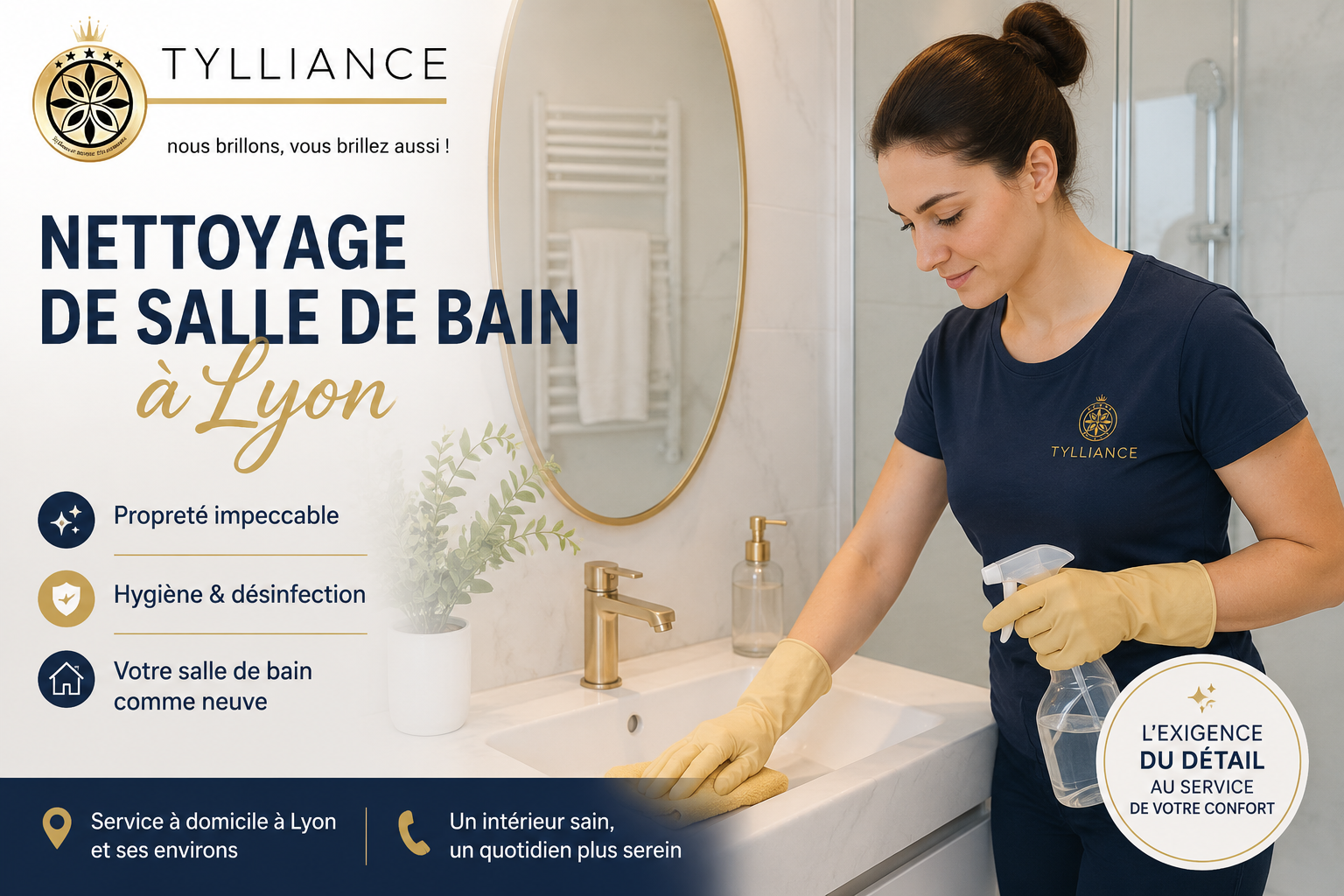 Nettoyage de salle de bain à Lyon