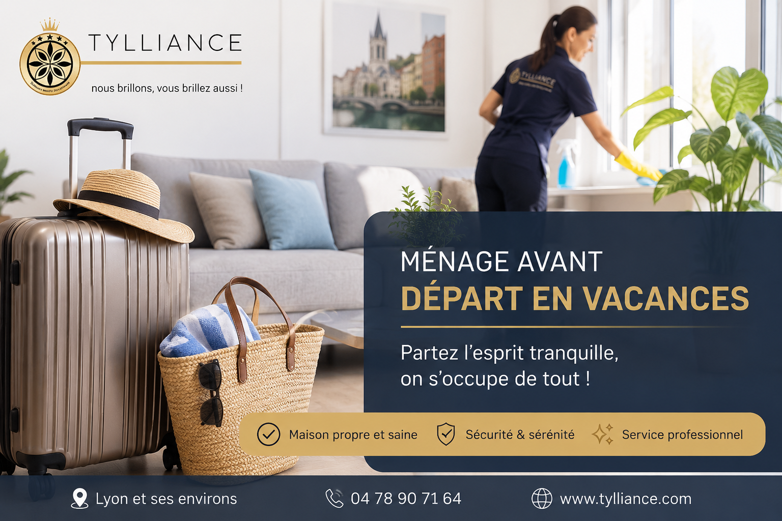 ménage avant départ vacances Lyon