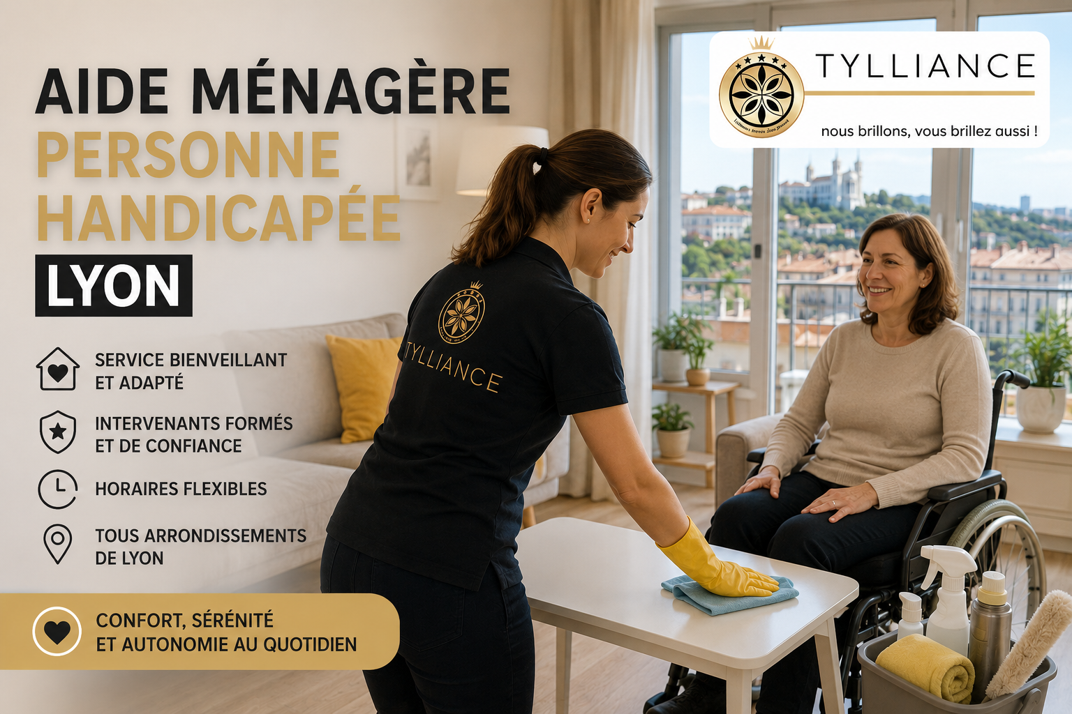 aide ménagère personne handicapée Lyon