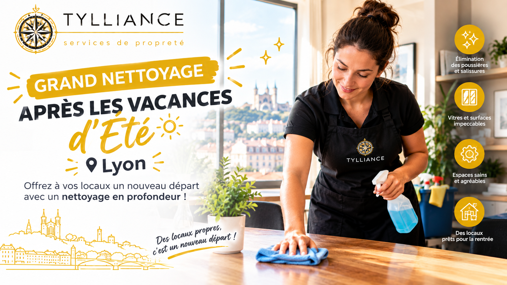 Grand nettoyage après les vacances d'été à Lyon