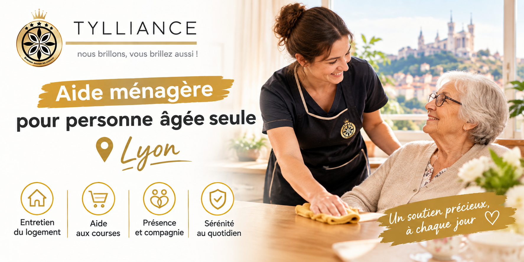 aide ménagère personne âgée seule Lyon