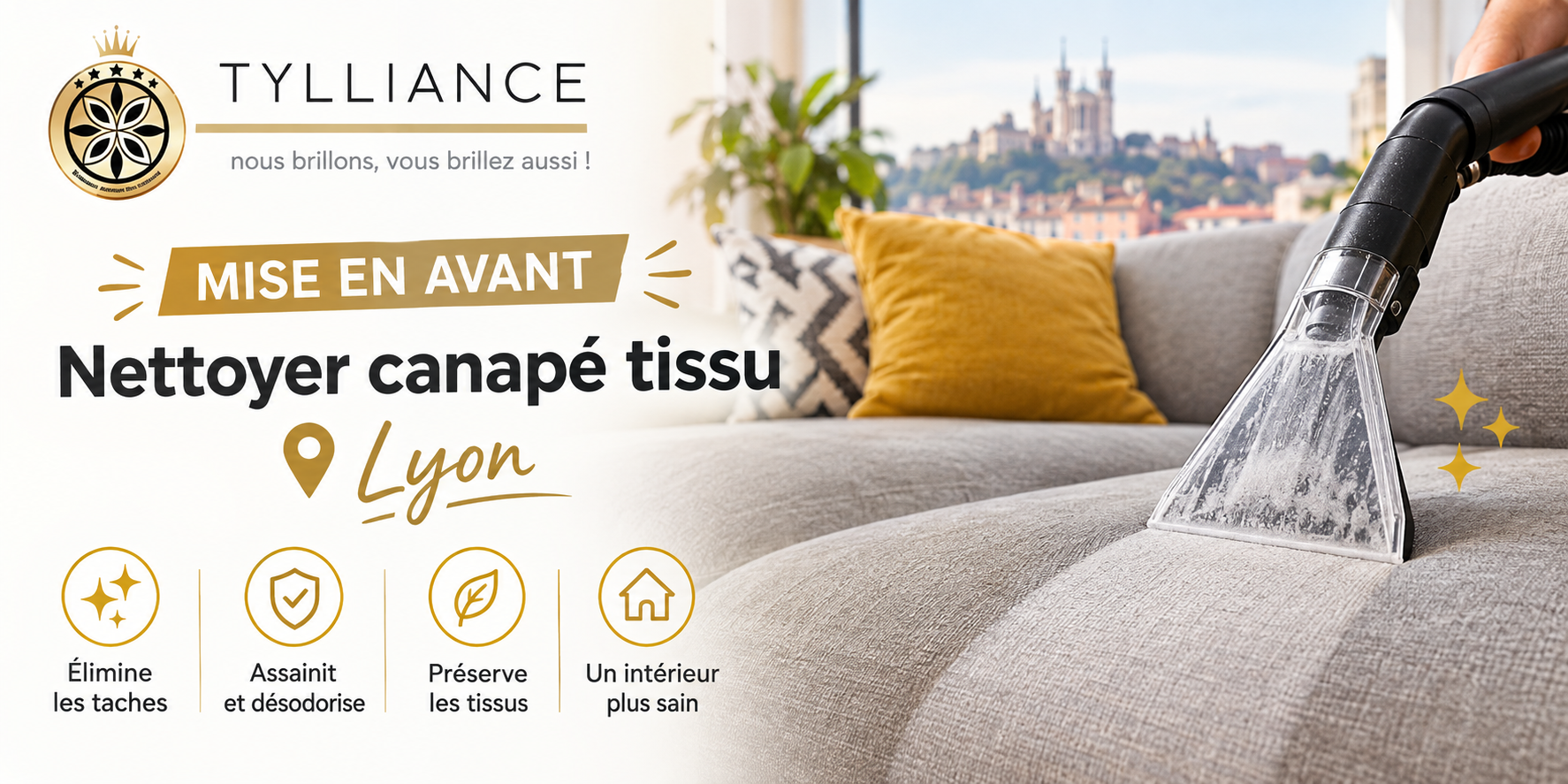 nettoyer canapé tissu Lyon