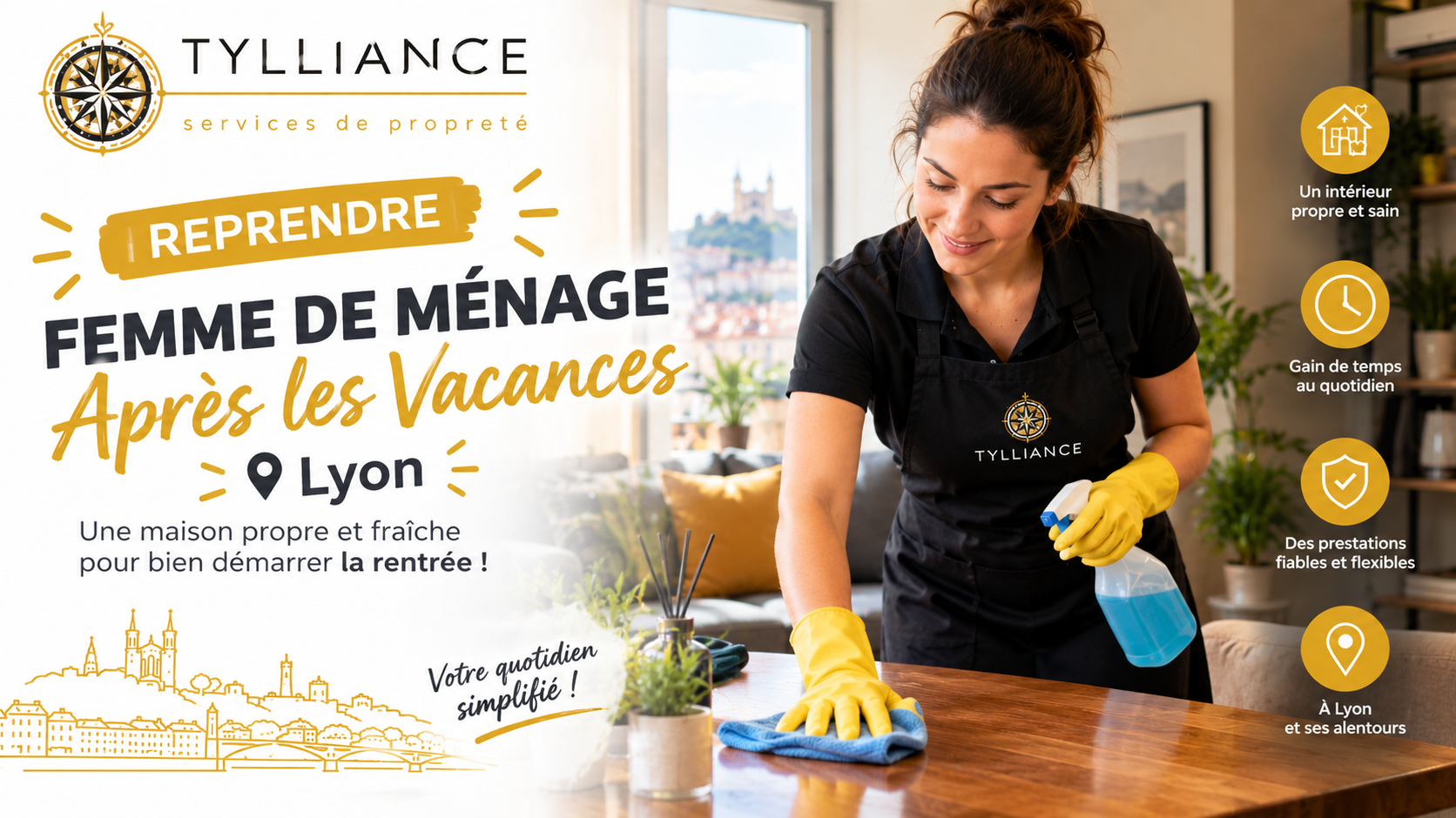reprendre femme de ménage après vacances Lyon